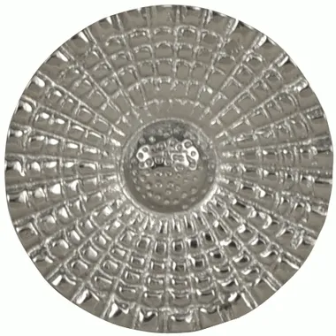 1 1/2 Solid Brass Art Deco Style Round Knob (Polished Chrome Finish)