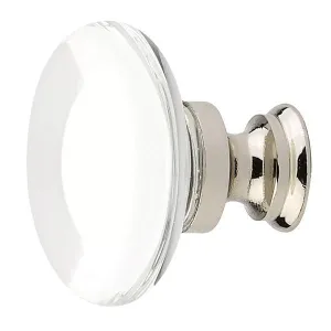 1 3/8 Inch Clear Crystal Glass Providence Cabinet & Furniture Knob