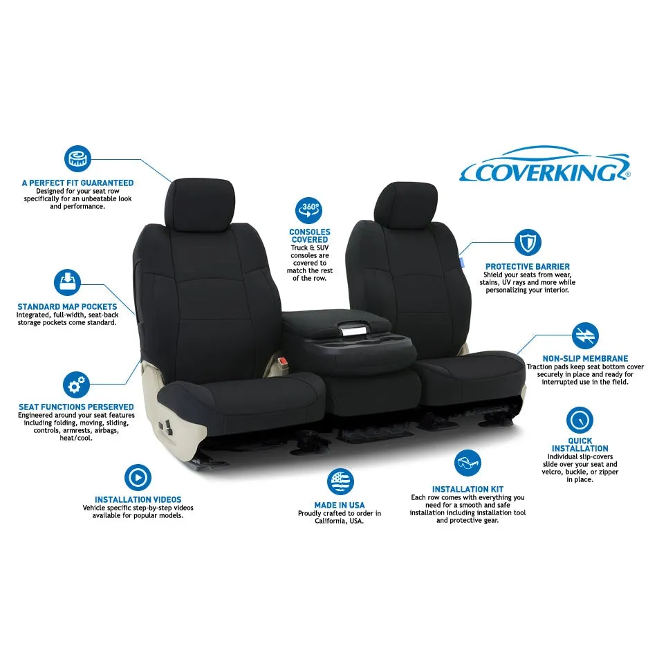 2013-2018 Dodge Ram 2500/3500 Custom Fit Neoprene Seat Covers Front 50/50 Bucket Seats-Black