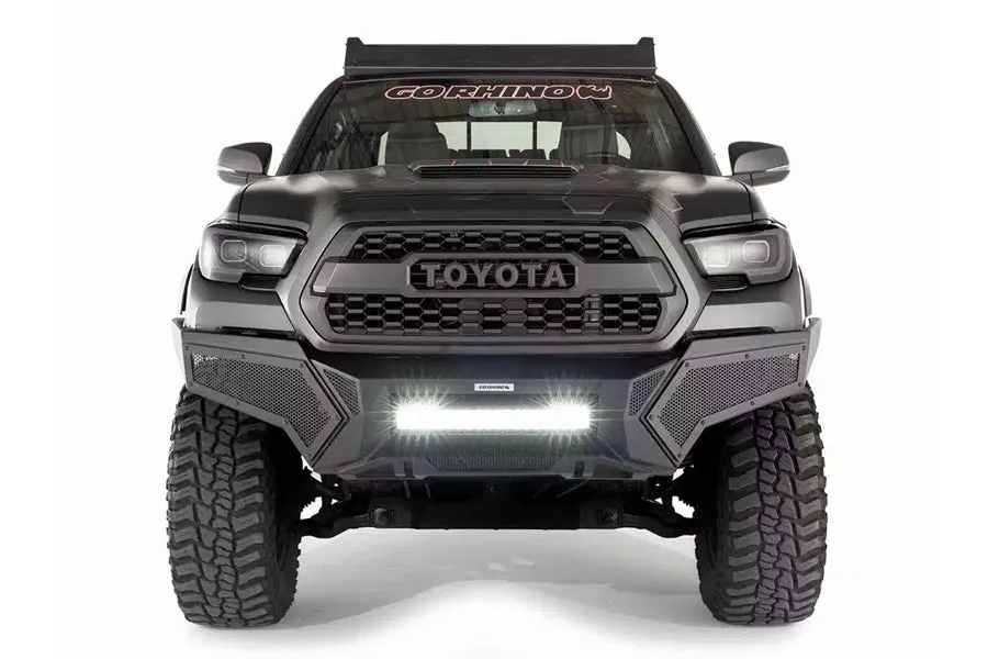 2016-23 Toyota Tacoma Go Rhino Front Bumper with Power Actuated Hide-Away Light Bar Mount