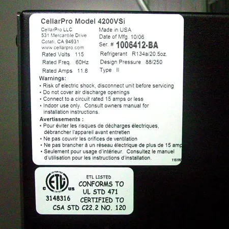 4200VSi-ECX Cooling Unit by CellarPro Cooling Systems