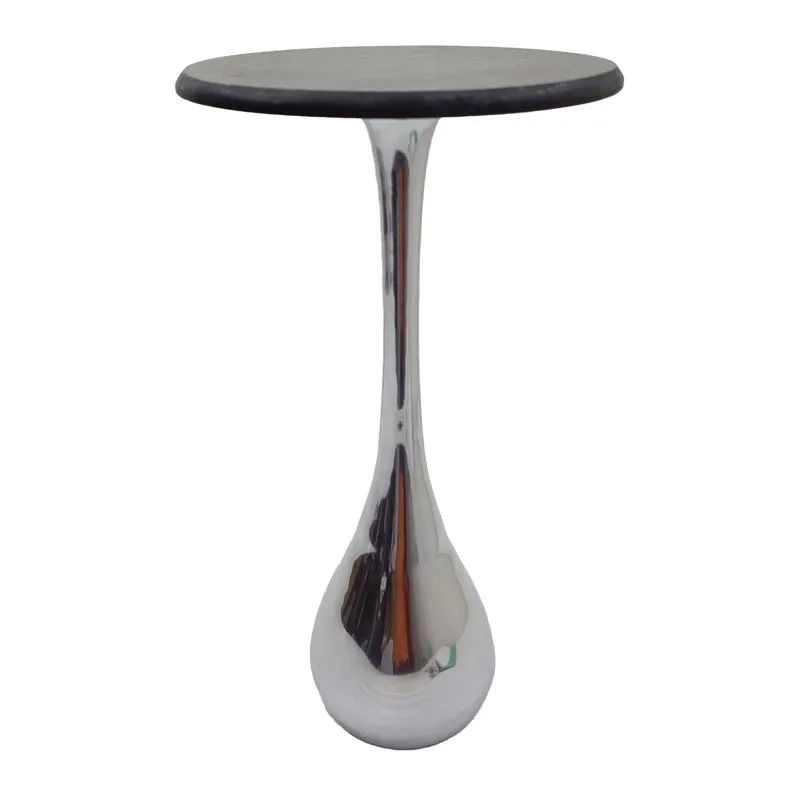 Arlo Geometric Interior Design Side Table - Polished Nickel