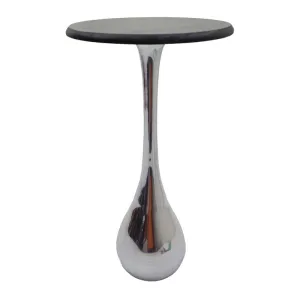 Arlo Geometric Interior Design Side Table - Polished Nickel