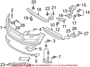 Audi Bumper Cover Support Rail – Front Passenger Side 4L0807334A