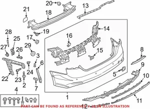 Audi Bumper Cover Support Rail – Rear Passenger Side 8W6807454