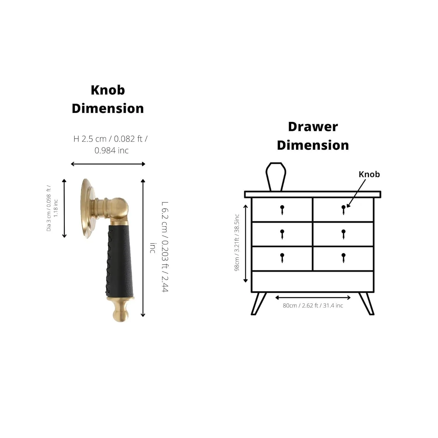 Austere Drop Knob