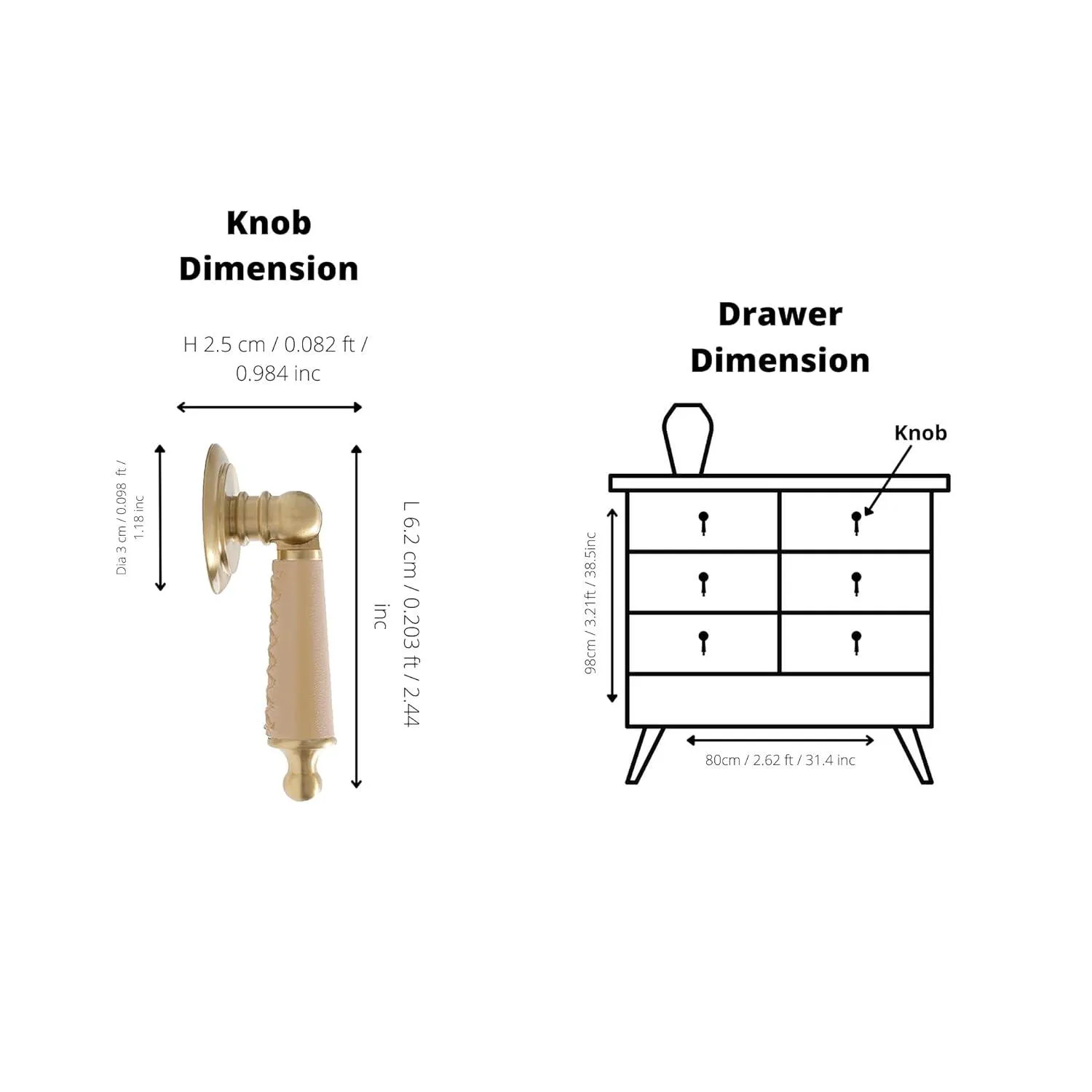 Austere Drop Knob