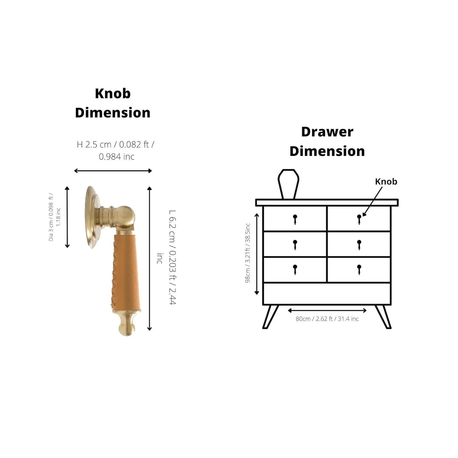 Austere Drop Knob