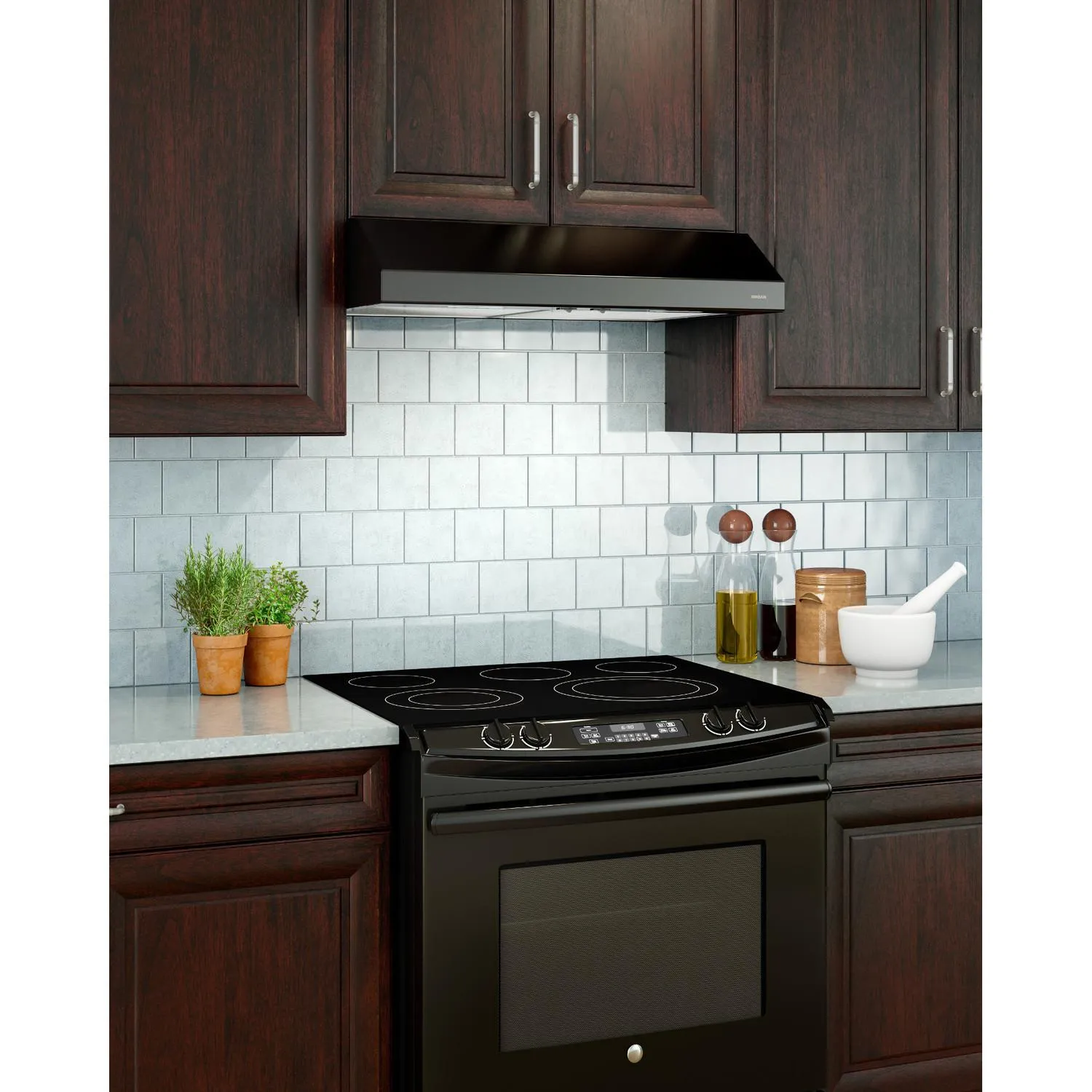 BCSEK130BL Broan® 30-Inch Convertible Under-Cabinet Range Hood, ENERGY STAR®, 300 Max Blower CFM, Black