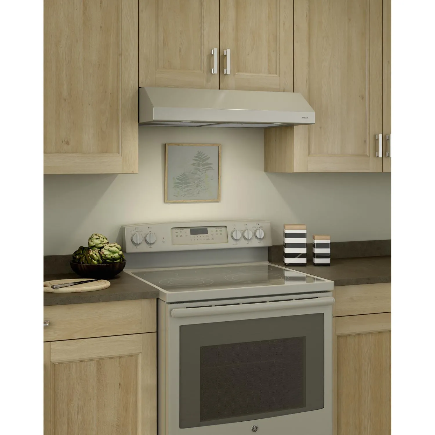 Broan BCSD130BC Glacier 30-Inch 300 Max Blower CFM 5 Sones Bisque Range Hood