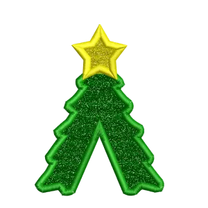 Christmas Tree Side Design Applique 3 sizes