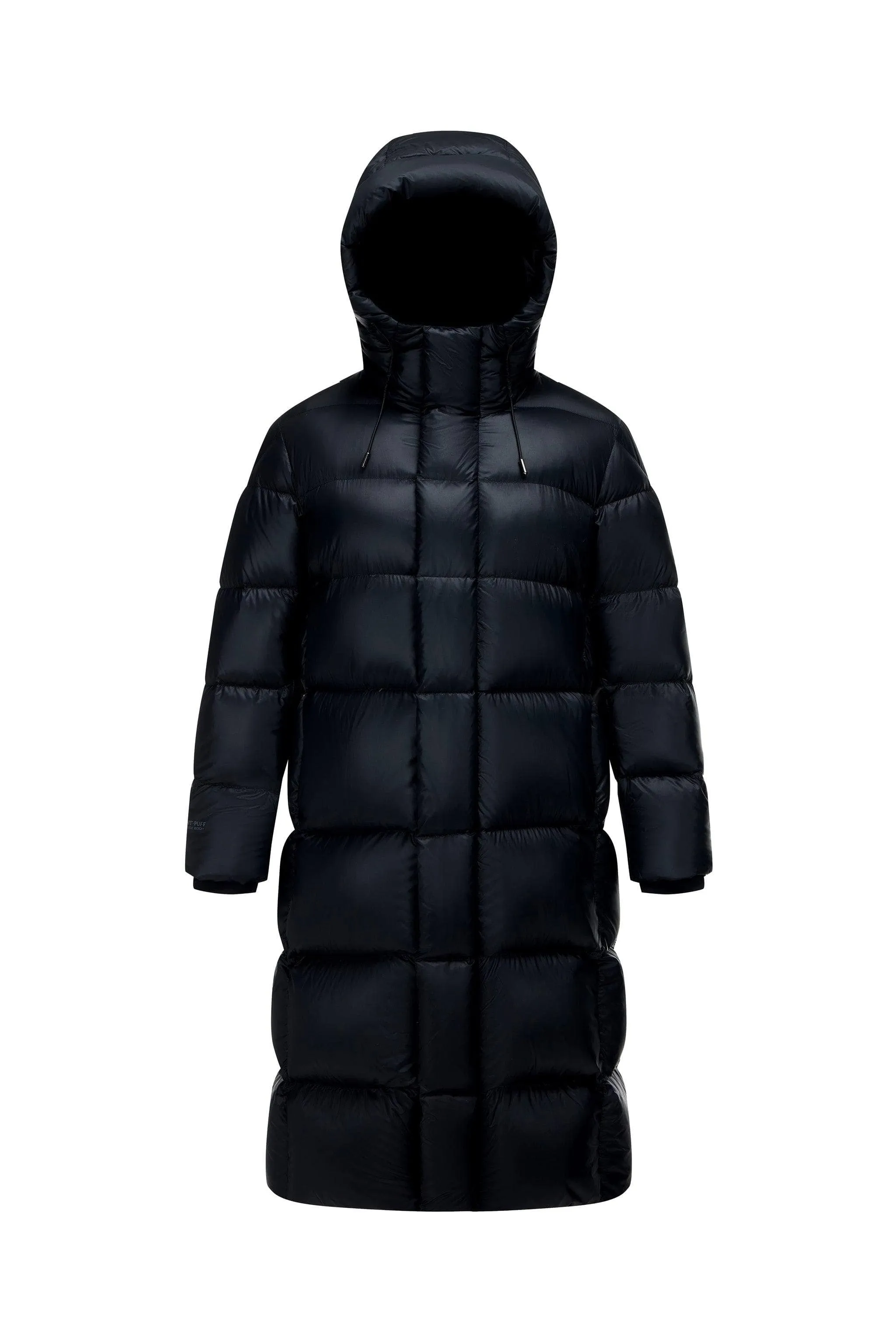 Classic long puffer with hood