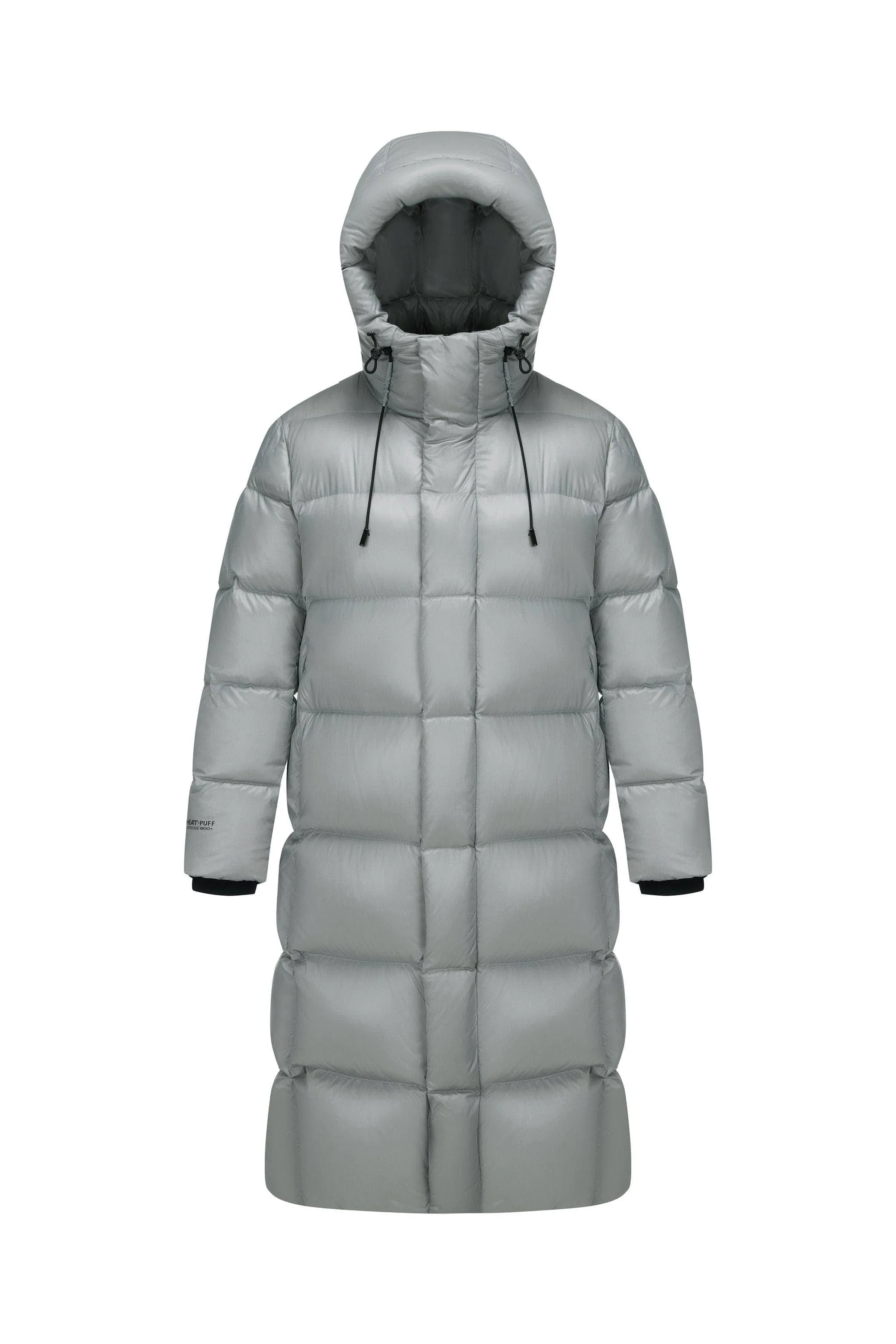 Classic long puffer with hood