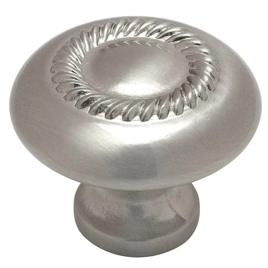 Cosmas 228SN Satin Nickel Rope Cabinet Knob
