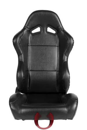 CPA1001 All Black Leatherette Cipher Auto Racing Seats - Pair