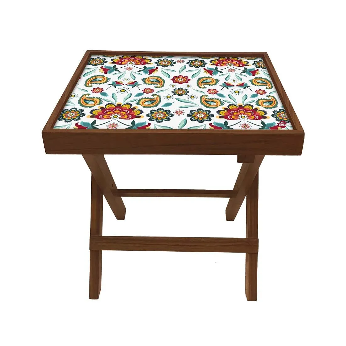 Folding Side Table - Teak Wood - Beautiful Tropical Design