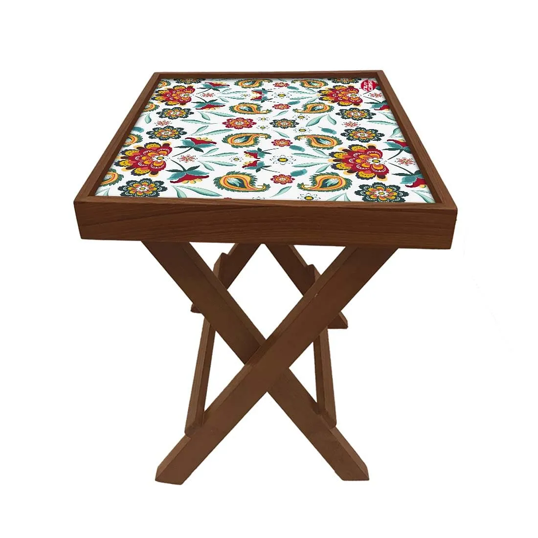 Folding Side Table - Teak Wood - Beautiful Tropical Design