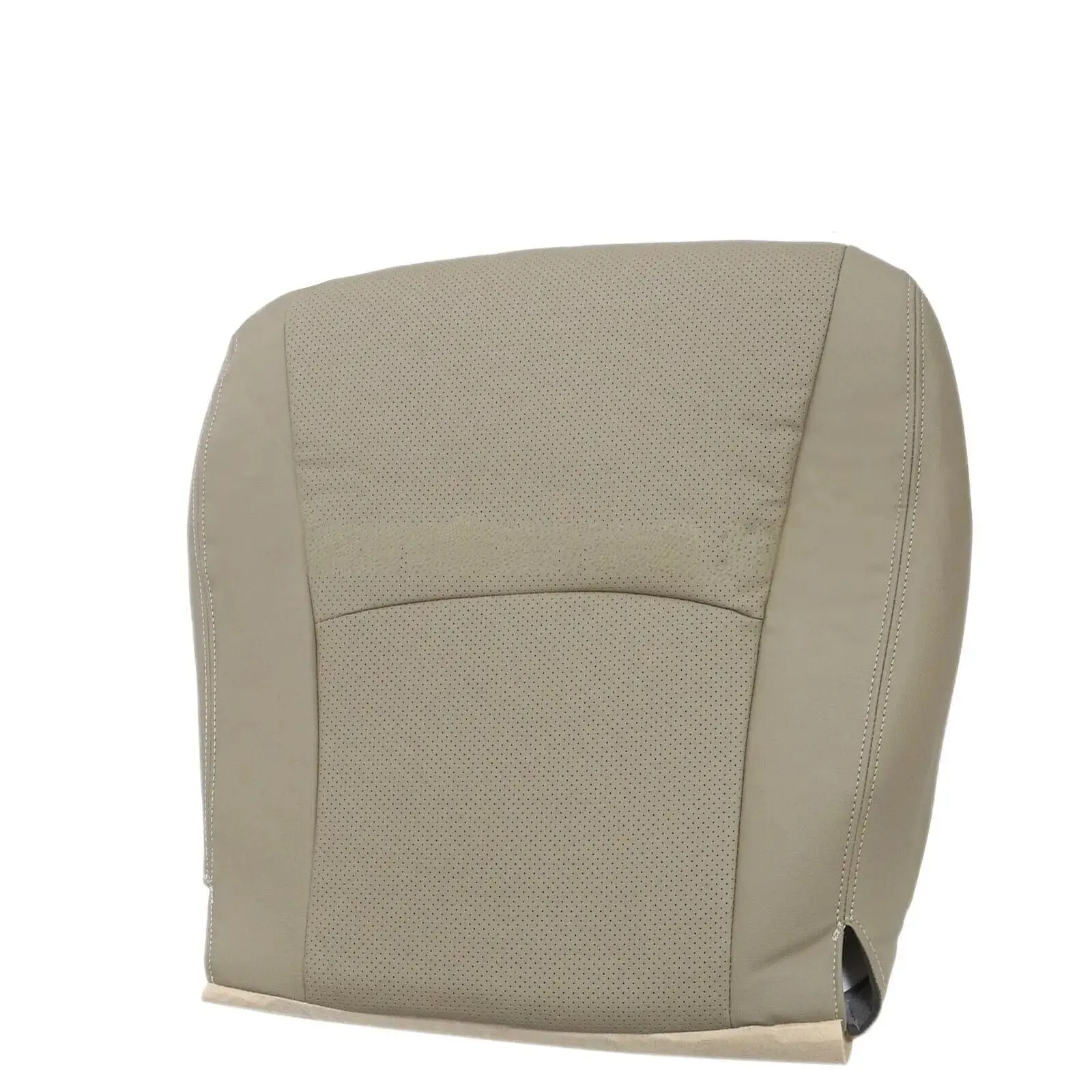 For 08-13 Toyota Highlander Driver Passenger Bottom Perforated Leather Cover Tan