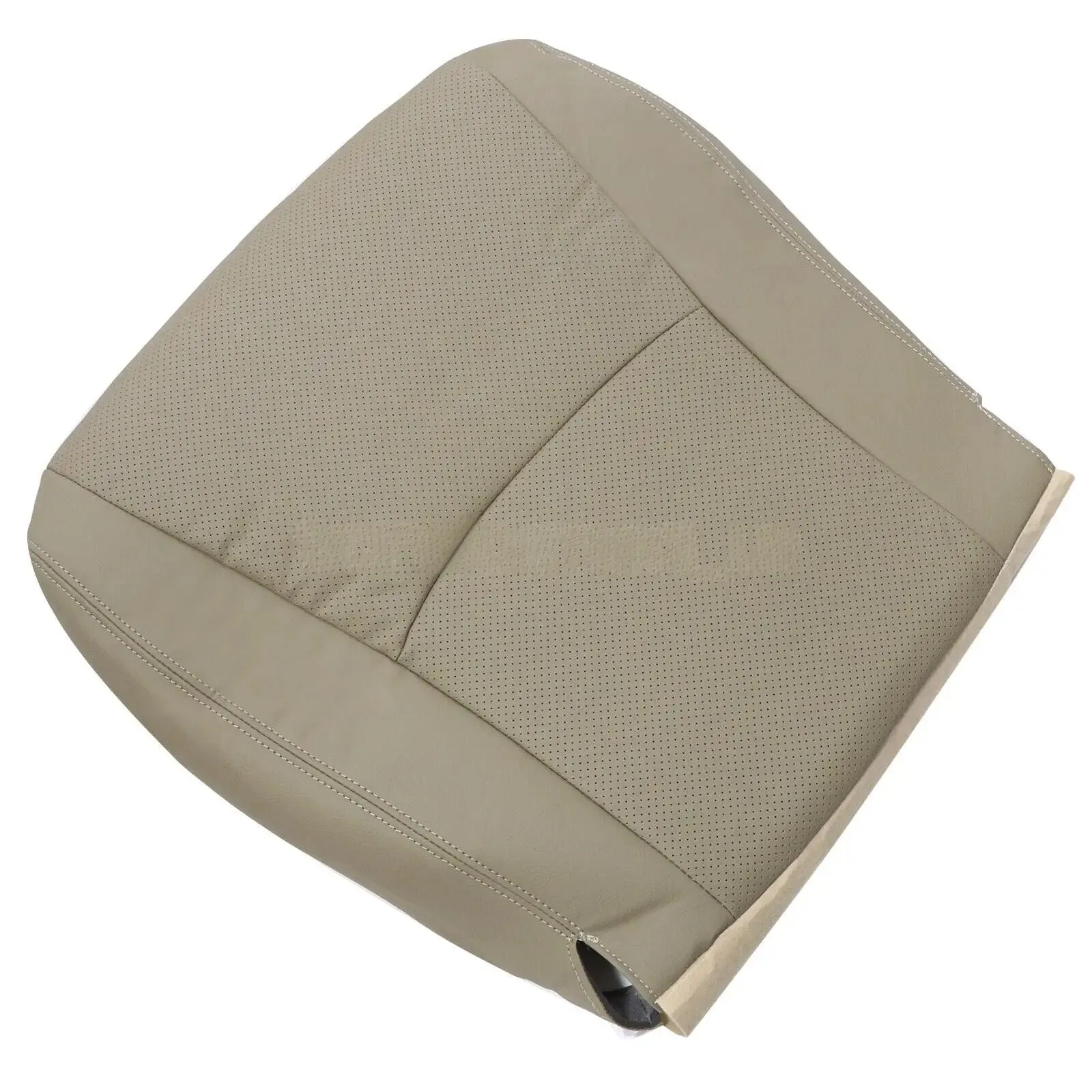 For 08-13 Toyota Highlander Driver Passenger Bottom Perforated Leather Cover Tan