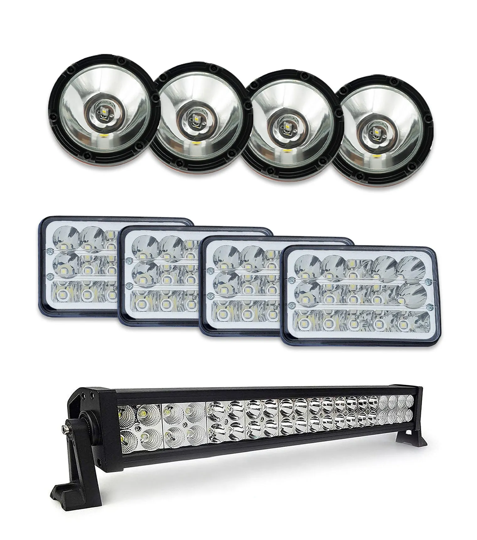 Front Grille Guard with Lights Chrome 2018  Freightliner Cascadia 126 116