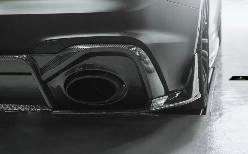 Future Design Carbon Fiber Rear Bumper Side Splitter for Audi RS5 S5 A5 B9 B9.5