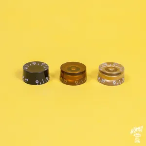 Gibson style 'Speed' Control knob with embossed numbers for 5.95mm 24 Spline USA spec pots