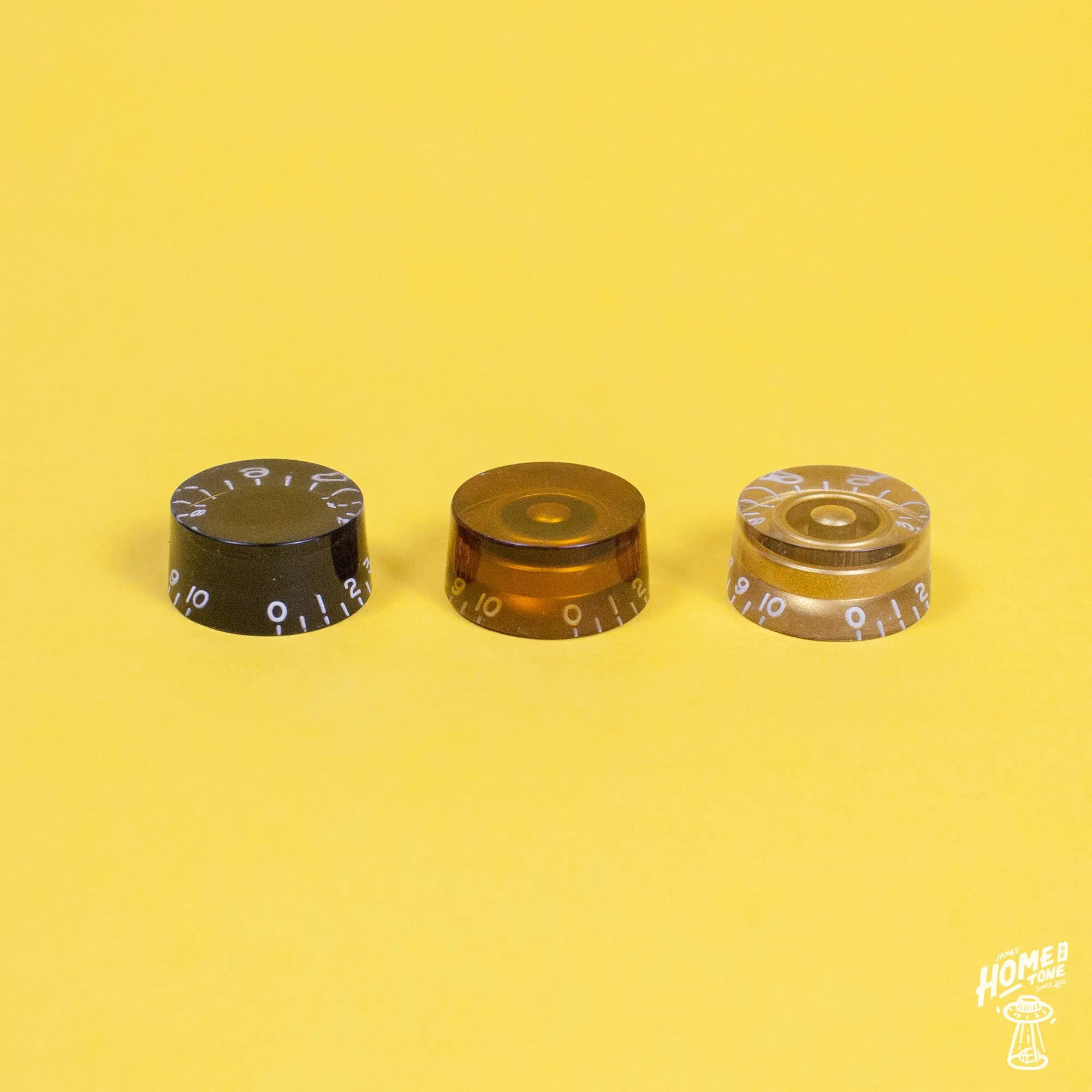 Gibson style 'Speed' Control knob with embossed numbers for 5.95mm 24 Spline USA spec pots