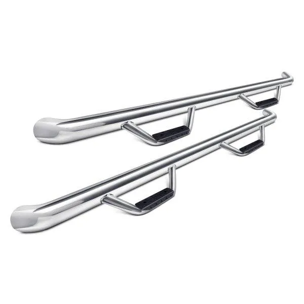 Go Rhino Dominator D2 Side Steps Dodge Ram 1500 Quad Cab (09-10) [Classics - Cab Length] Stainless Steel or Textured Black