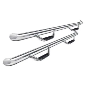 Go Rhino Dominator D2 Side Steps Dodge Ram 1500 Quad Cab (09-10) [Classics - Cab Length] Stainless Steel or Textured Black