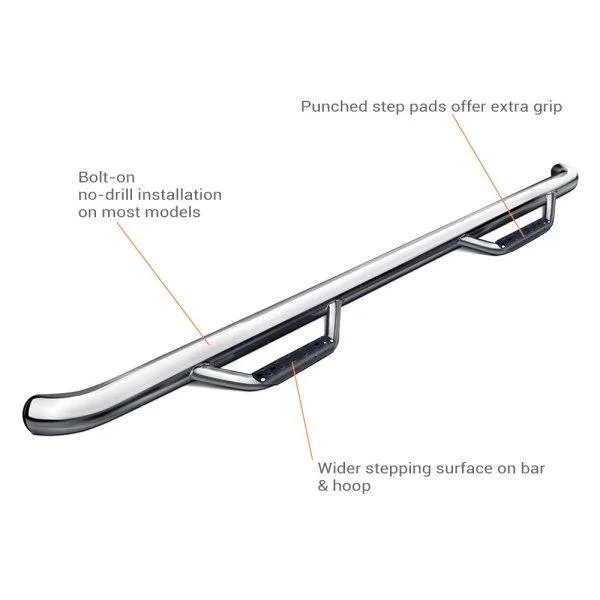 Go Rhino Dominator D2 Side Steps Dodge Ram 1500 Quad Cab (09-10) [Classics - Cab Length] Stainless Steel or Textured Black