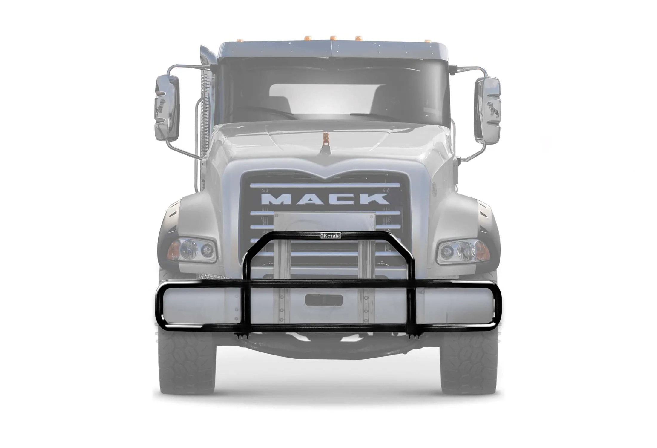Grille Guard with Lights Black 2004  Mack Granite GU713