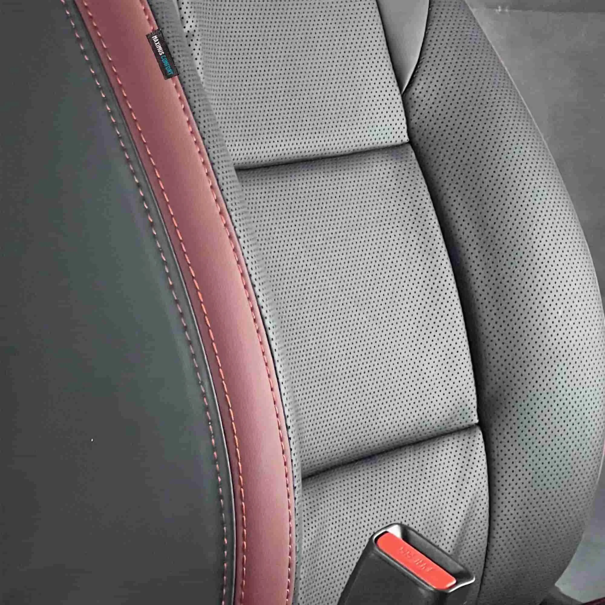 Hyundai Elantra Breathable Black Red Seat Covers - Model 2021-2024