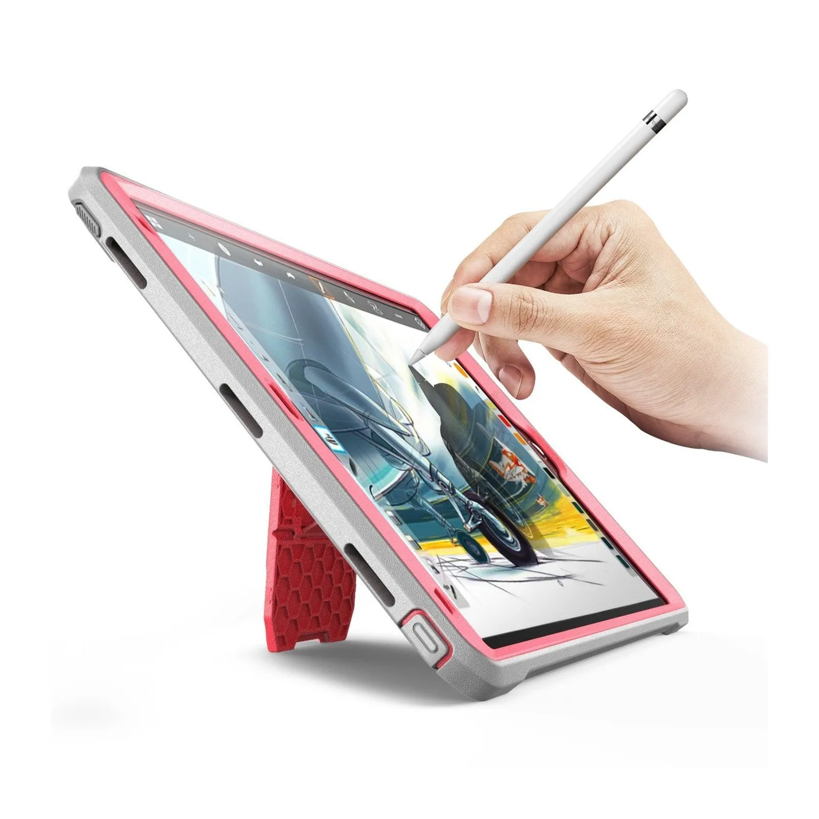 iPad Air 10.5 inch (2019) Unicorn Beetle Pro Rugged Case with Screen Protector-Pink