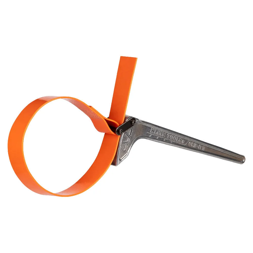 Klein S18HB Grip-It Strap Wrench, 1-1/8 to 8", 18" Handle