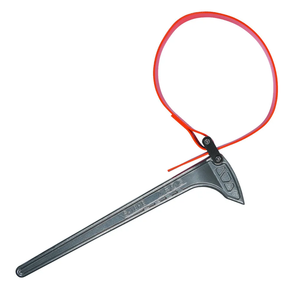 Klein S18HB Grip-It Strap Wrench, 1-1/8 to 8", 18" Handle