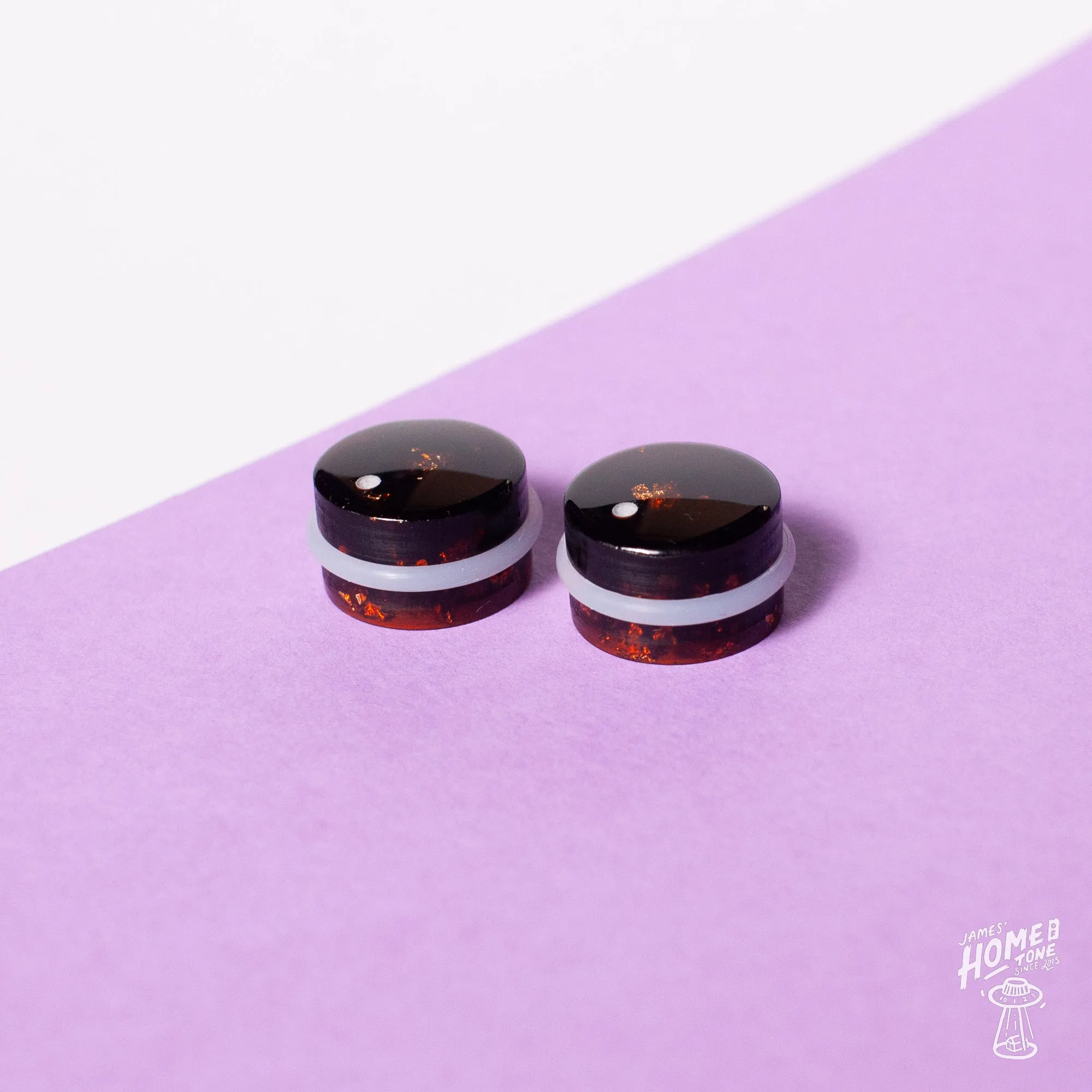 Knob Head custom - Midnight tobacco foil Grip dot control knob duo