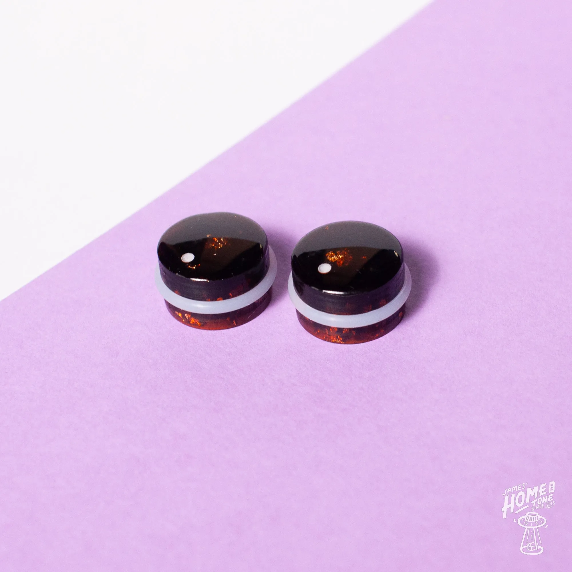 Knob Head custom - Midnight tobacco foil Grip dot control knob duo