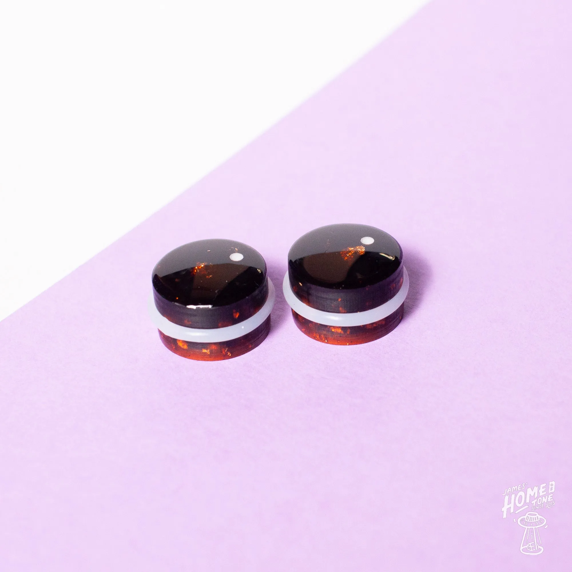 Knob Head custom - Midnight tobacco foil Grip dot control knob duo