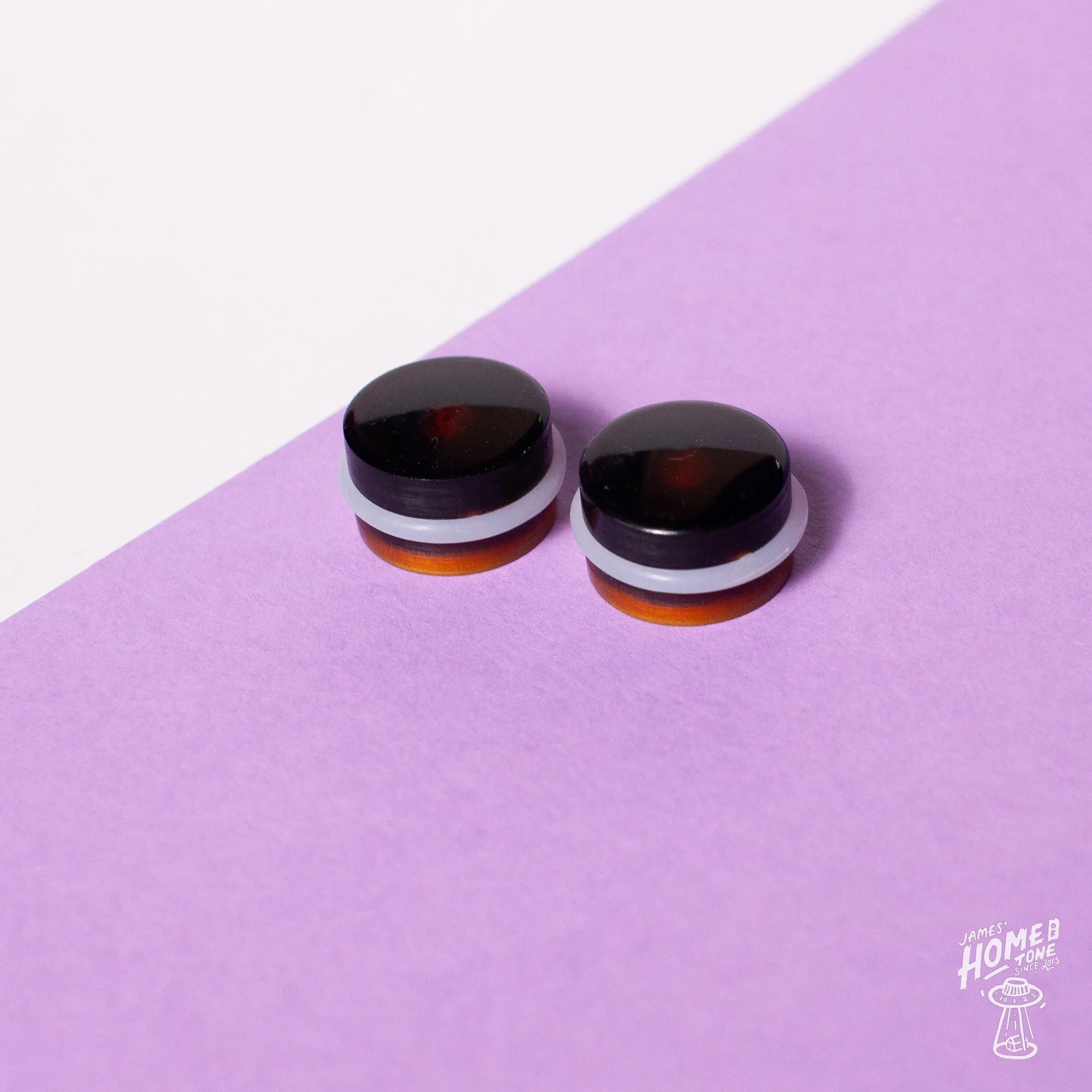 Knob Head custom - Tobacco/Black Grip control knob duo