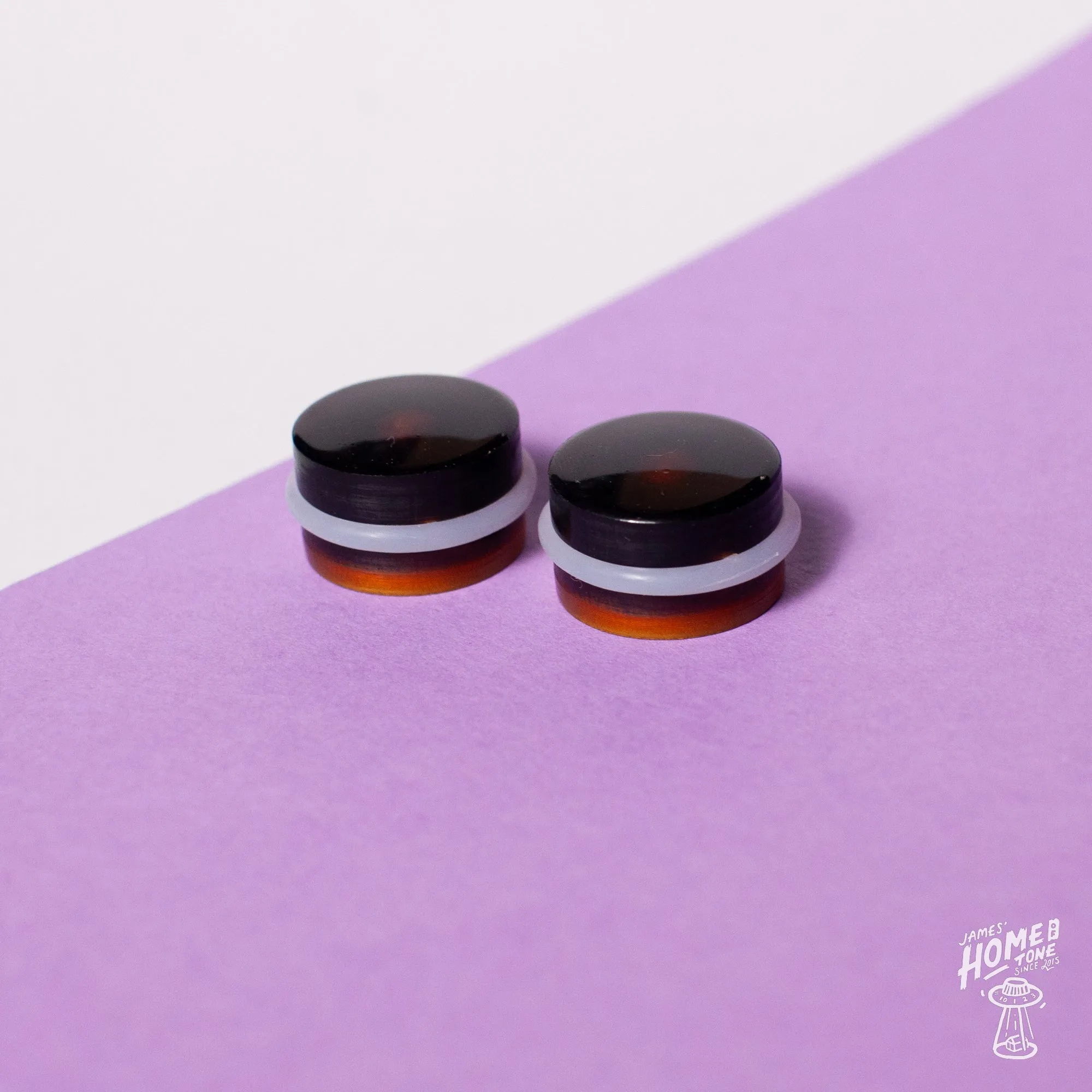 Knob Head custom - Tobacco/Black Grip control knob duo