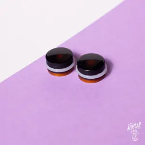 Knob Head custom - Tobacco/Black Grip control knob duo