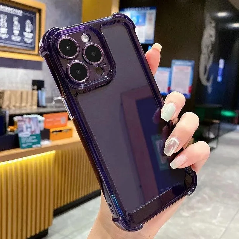 Luxury Clear Shockproof iPhone Case: Stylish Transparent Cover with Enhanced Drop Protection