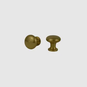 Mini Mushroom Brass Drawer Knob - Pair