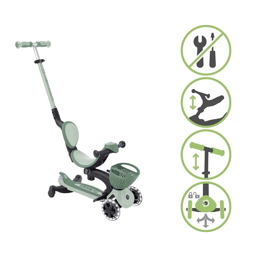 Outlet - Globber Go-Up Baby 360 Lights Scooter - Sage