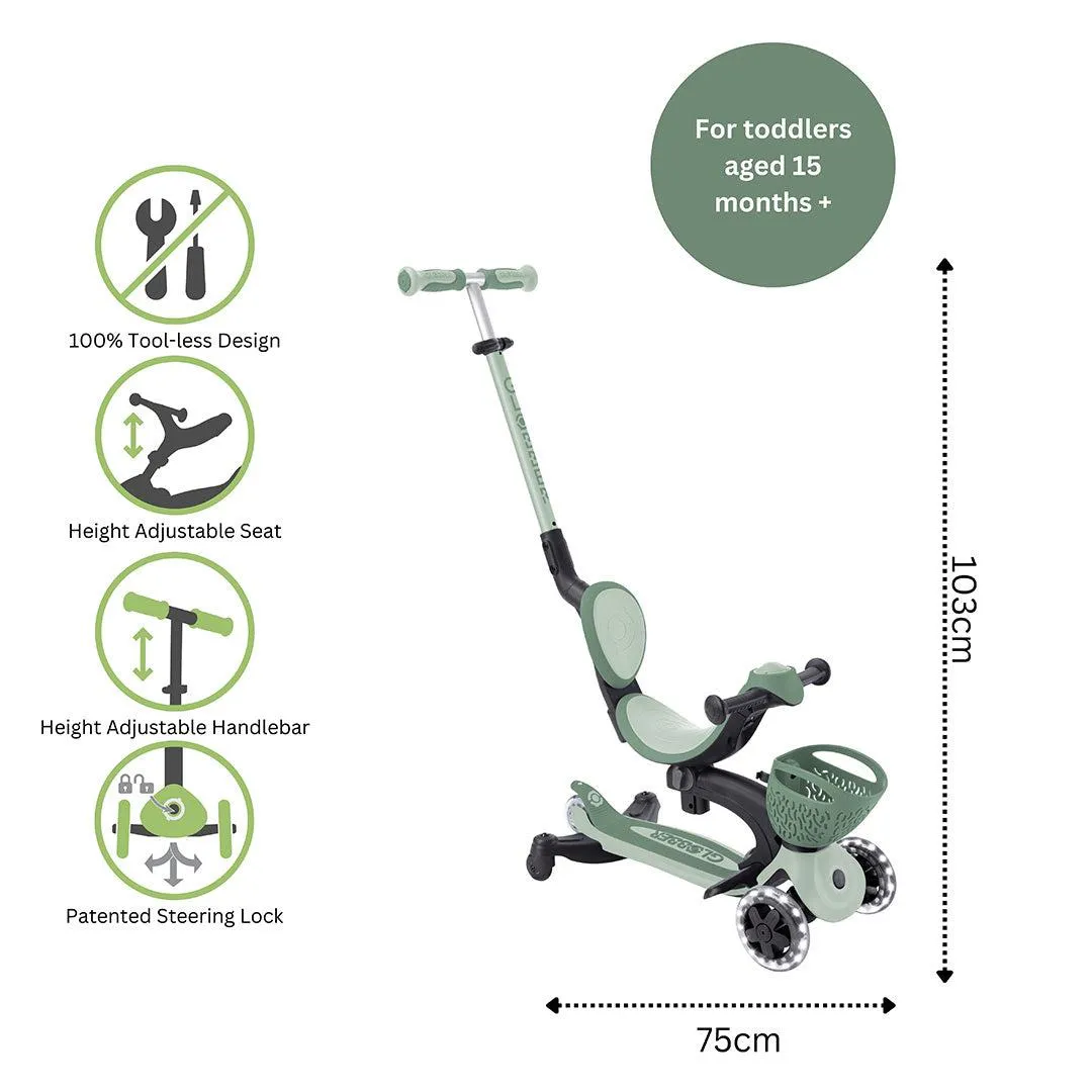 Outlet - Globber Go-Up Baby 360 Lights Scooter - Sage