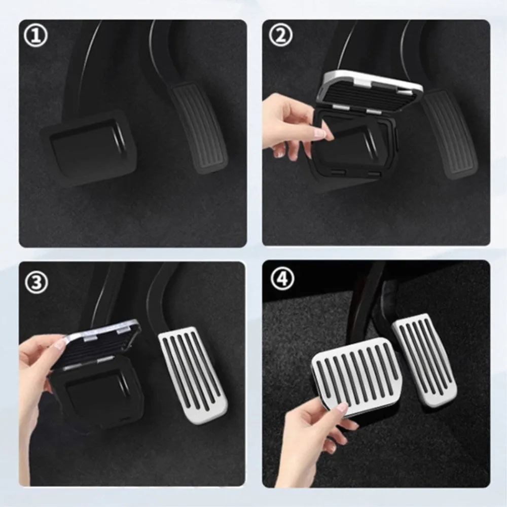 Pedal Cover til Speeder- og Bremsepedal i Tesla Model 3 / Y - Sølv
