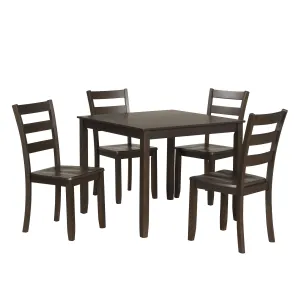 Sherry 5-Piece Square Wood Top Dining Room (Seats-4)