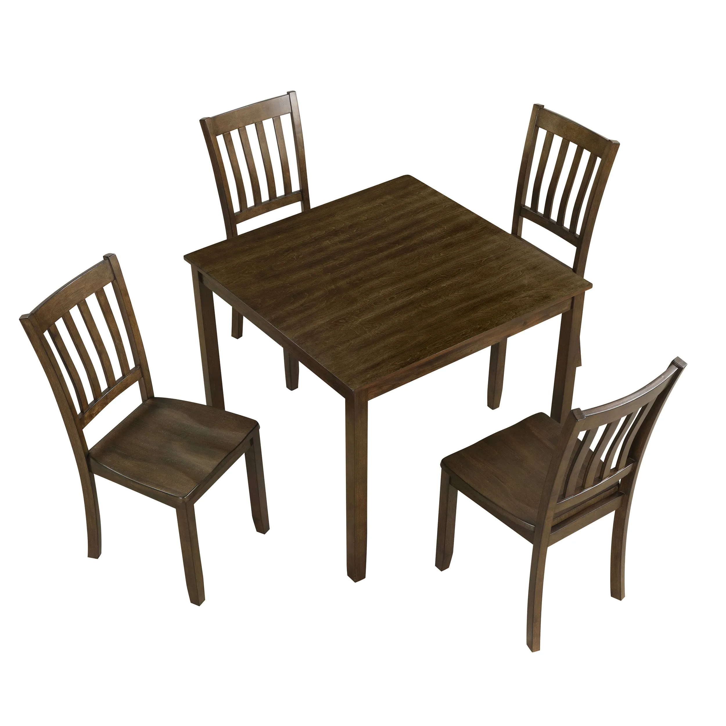 Sherry 5-Piece Square Wood Top Dining Room (Seats-4)