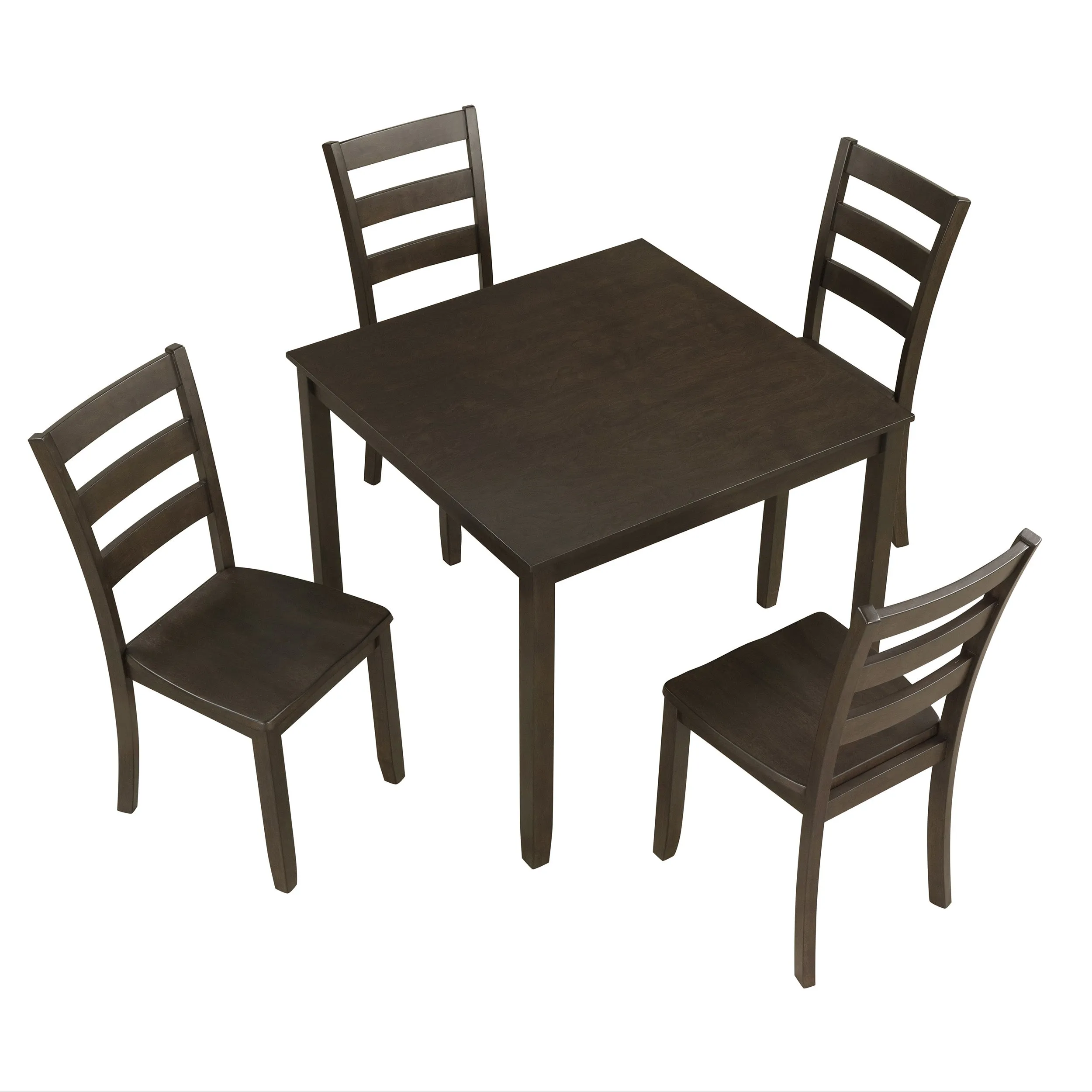 Sherry 5-Piece Square Wood Top Dining Room (Seats-4)