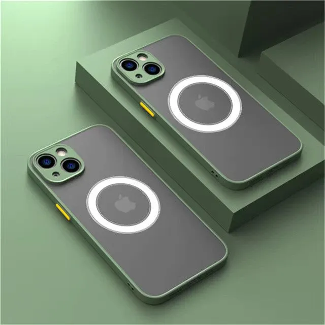 Shockproof Matte Magsafe Apple iPhone Case 16, 16 Pro, 16 Plus, 16 Pro Max